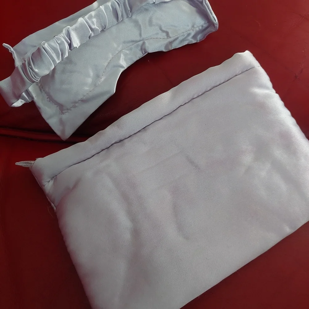 NWOT Kate Spade Light Pink Satin Pouch And Night Eye MASK (Bag D)